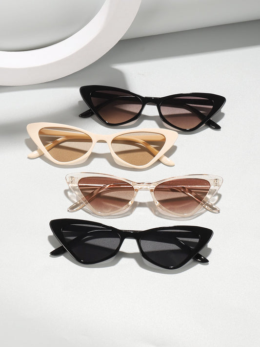 Set de 4 Pares de Gafas de Sol con Diseño de ojo de Gato, Perfectas para la Playa